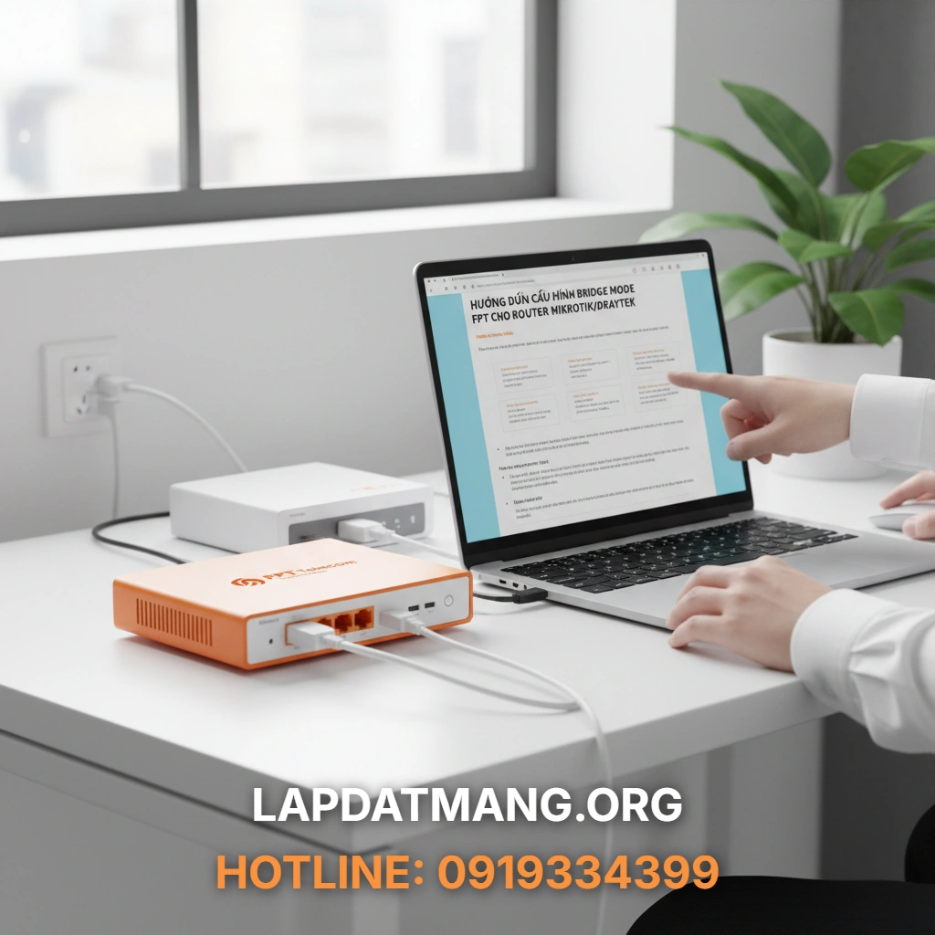 Hướng Dẫn Cấu Hình Bridge Mode FPT Cho Router Mikrotik/Draytek - 2025 3 Bridge Mode FPT - Cần chuẩn bị gì trước khi chuyển modem FPT sang Bridge Mode?