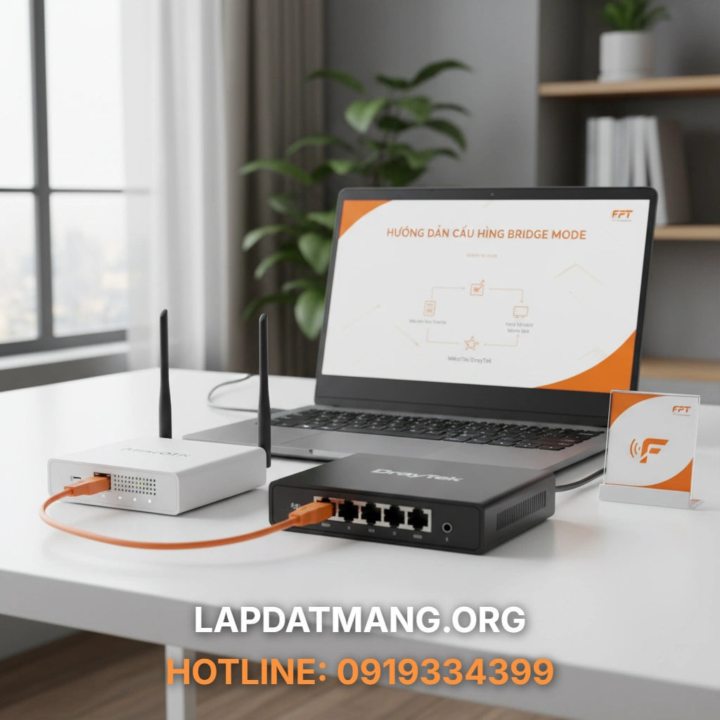 Hướng Dẫn Cấu Hình Bridge Mode FPT Cho Router Mikrotik/Draytek - 2025 2 Bridge Mode FPT - Tại sao nên cấu hình Bridge Mode FPT cho router Mikrotik/Draytek?