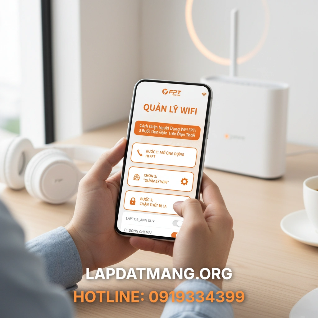 Cách Chặn Người Dùng Wifi FPT: 3 Bước Đơn Giản Trên Điện Thoại - 2025 3 Chặn người dùng Wifi - Làm thế nào để chặn người dùng Wifi FPT bằng ứng dụng Hi FPT?