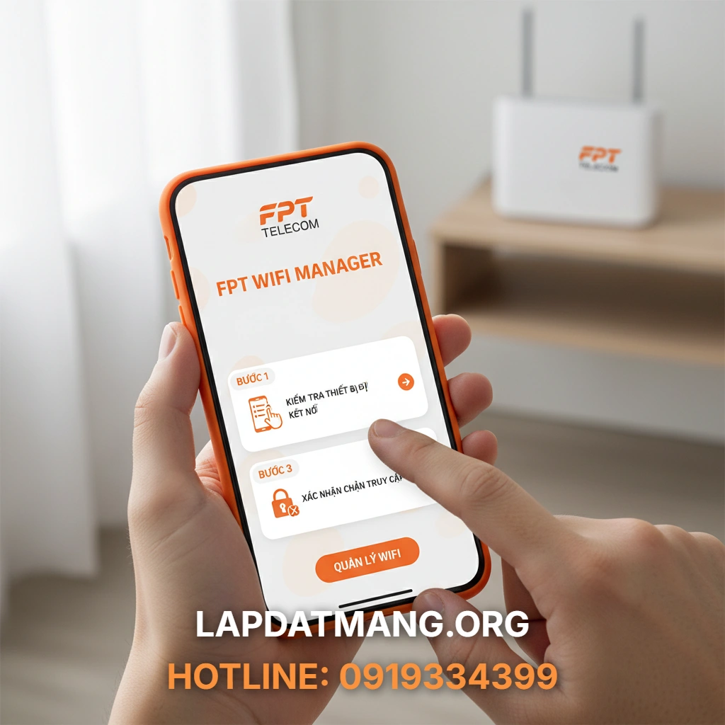 Cách Chặn Người Dùng Wifi FPT: 3 Bước Đơn Giản Trên Điện Thoại - 2025 2 Chặn người dùng Wifi - Phải làm gì khi phát hiện Wifi FPT chậm do người lạ dùng chùa?