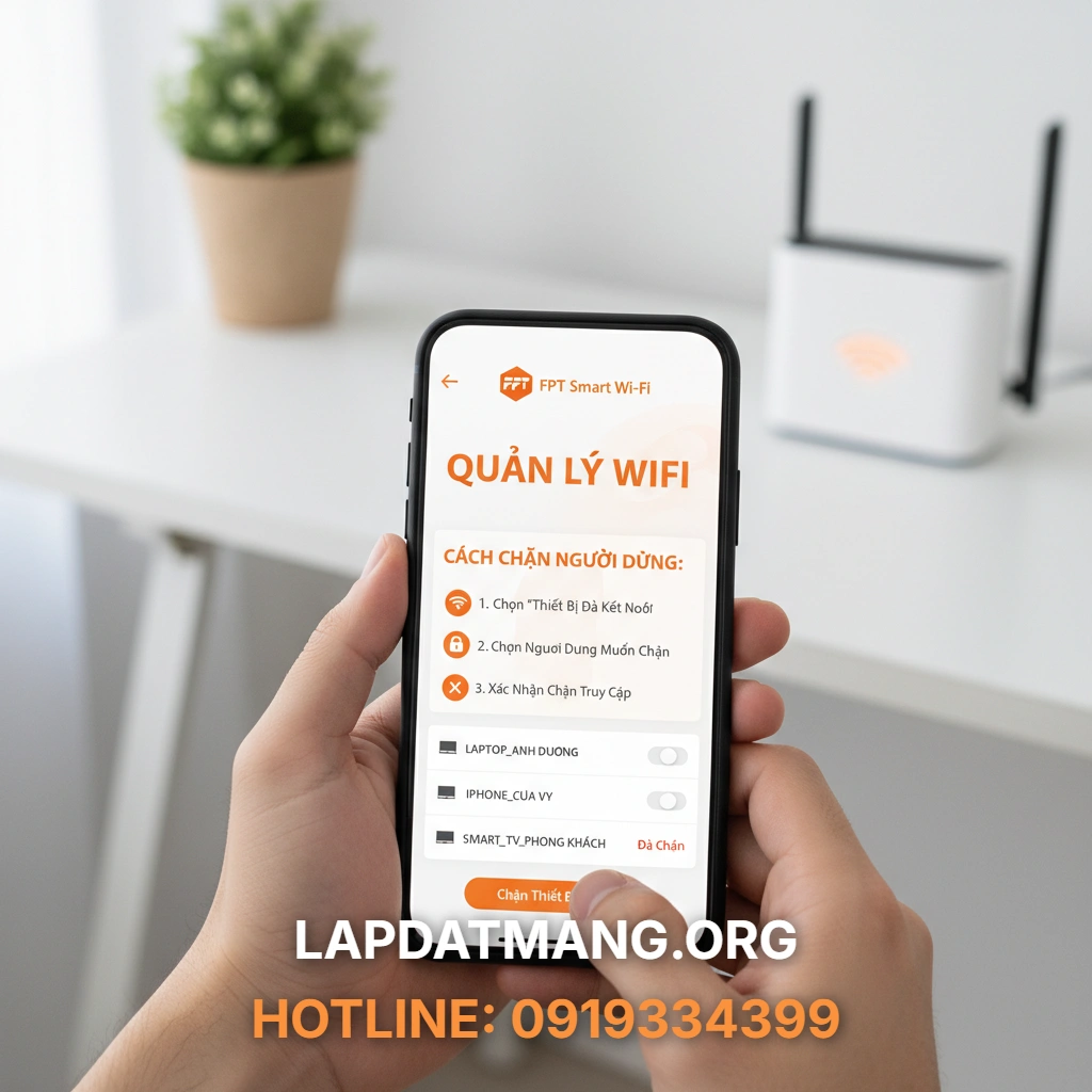 Cách Chặn Người Dùng Wifi FPT: 3 Bước Đơn Giản Trên Điện Thoại - 2025 1 Chặn người dùng Wifi - Mục lục bài viết