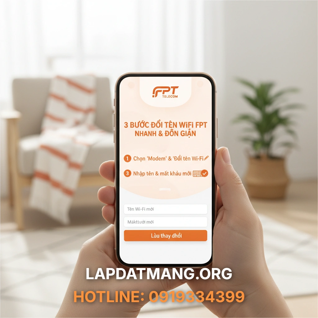 Cách đổi tên Wifi - Tại sao bạn nên đổi tên Wifi FPT trên điện thoại? (Cá nhân hóa & Bảo mật)