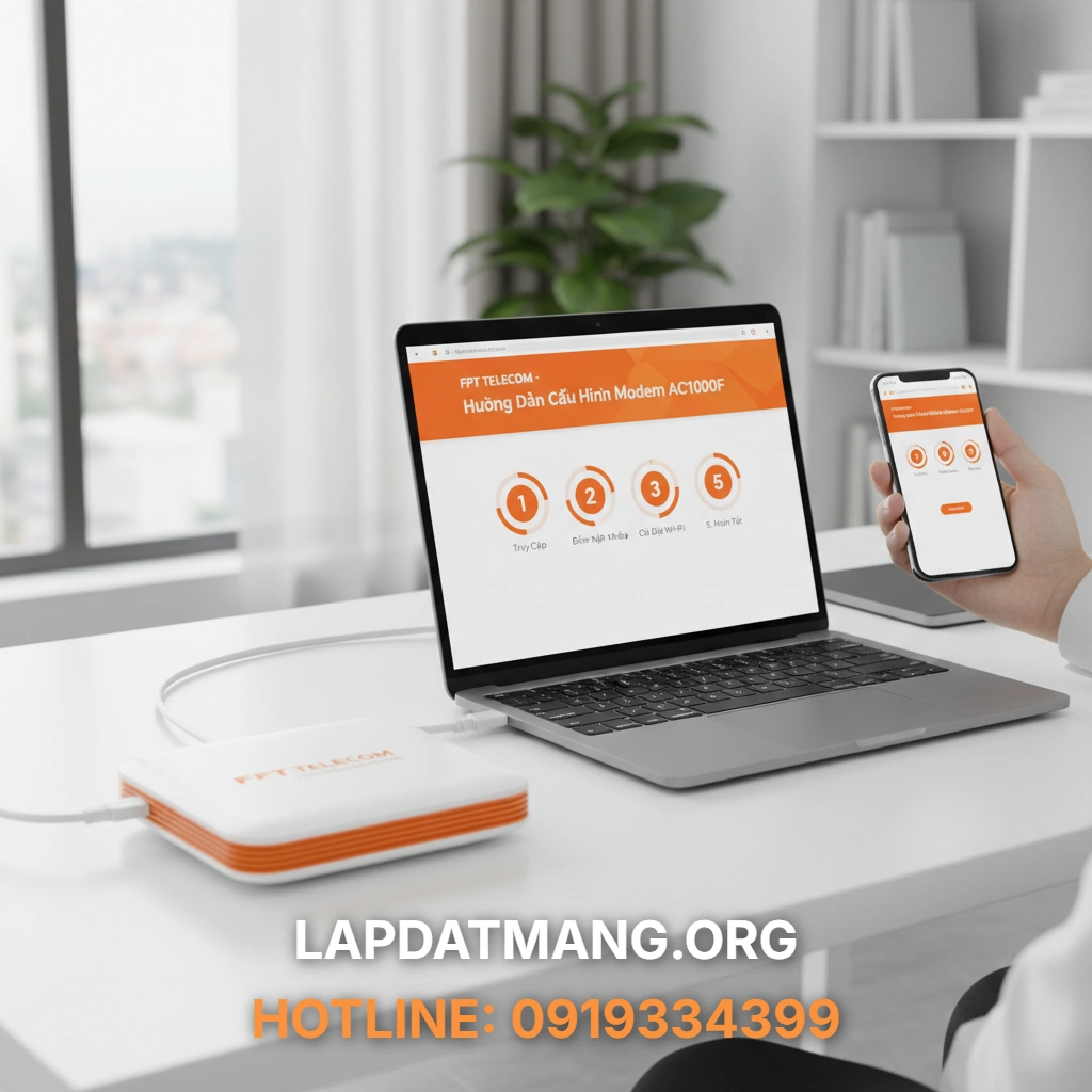 Cấu hình Modem AC1000F - Hướng Dẫn Cấu Hình Modem AC1000F FPT: 5 Bước Đổi Pass & Cài Đặt Chi Tiết?