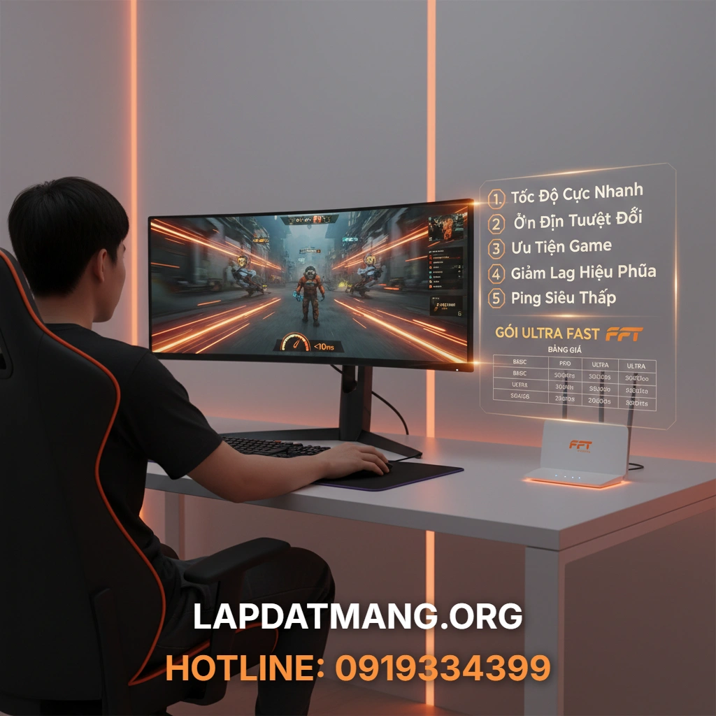 Ultra Fast FPT - Gói Ultra Fast FPT có những lợi ích vượt trội nào giúp game thủ giảm ping hiệu quả?