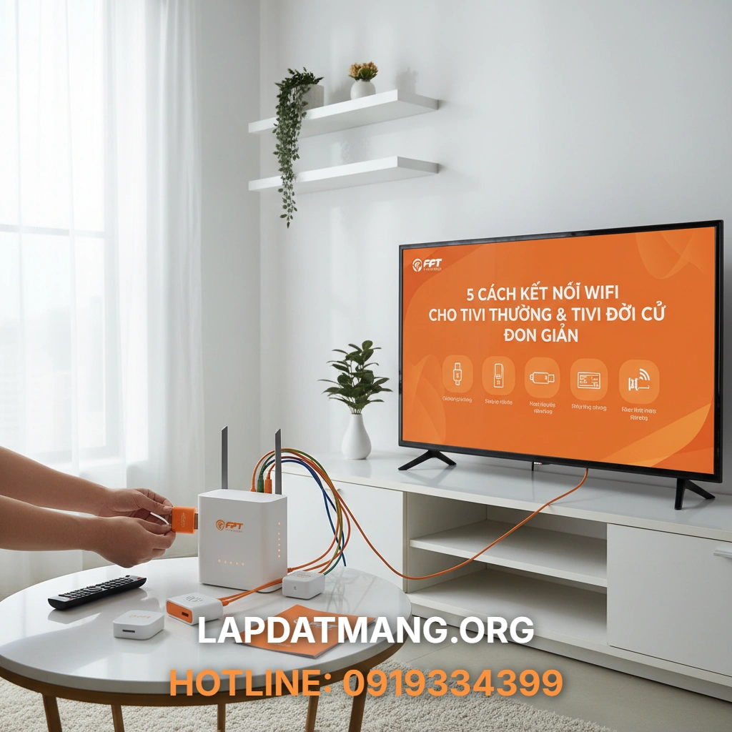 Kết nối Wifi cho Tivi - Làm thế nào để Kết nối Wifi cho Tivi thường và Tivi đời cũ một cách đơn giản nhất?