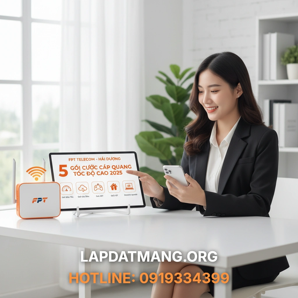 Lắp mạng FPT Hải Dương - Những gói cước cáp quang tốc độ cao FPT Hải Dương năm 2025 có gì đặc biệt?