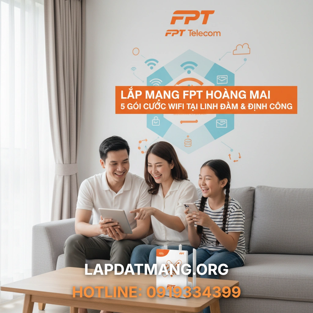 Lắp mạng FPT Hoàng Mai - Tại sao Lắp mạng FPT Hoàng Mai là lựa chọn tối ưu cho cư dân Linh Đàm và Định Công?