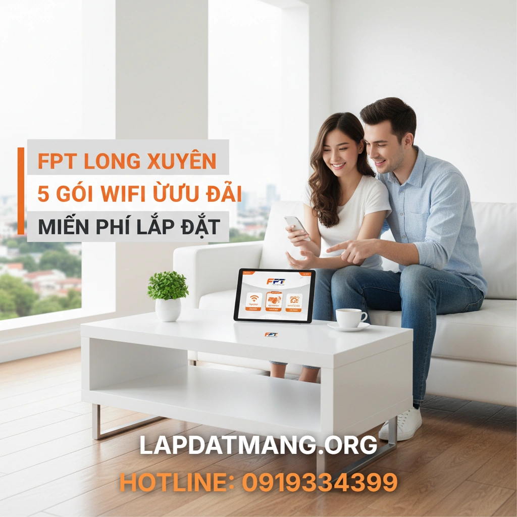 Lắp mạng FPT Long Xuyên - FPT Long Xuyên Có Những Gói Wifi Nào Hấp Dẫn Dành Cho Hộ Gia Đình?