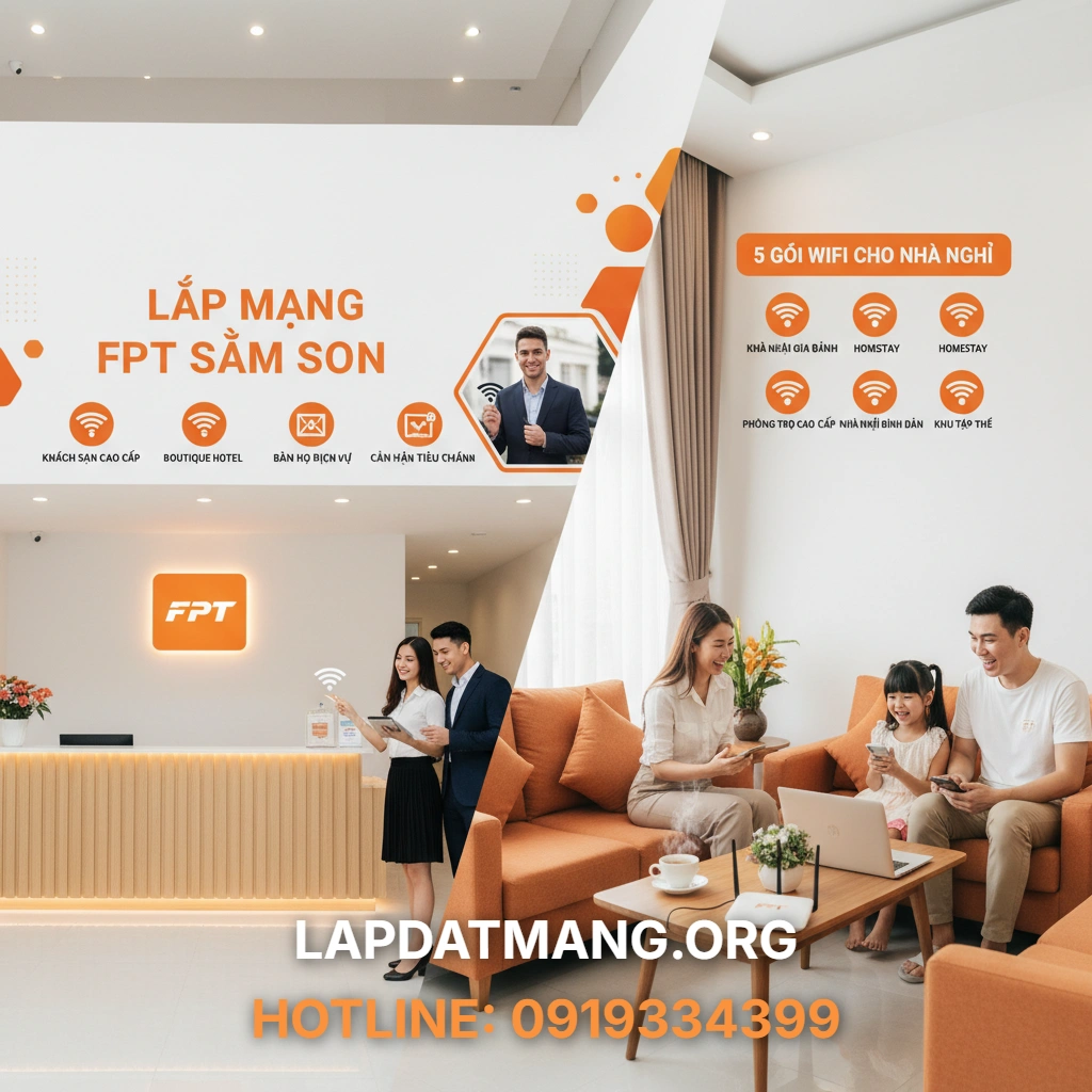 Lắp Mạng FPT Sầm Sơn: 5 Gói Wifi Cho Khách Sạn & Nhà Nghỉ - 2025 1 Lắp mạng FPT Sầm Sơn - Mục lục bài viết