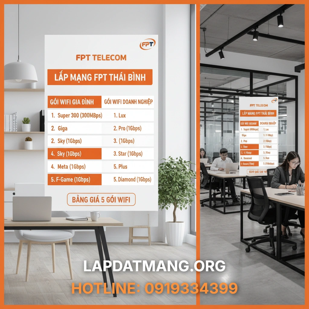 Lắp mạng FPT Thái Bình - Gói Cước Internet FPT Phù Hợp Cho Nông Thôn Thái Bình Là Gì?