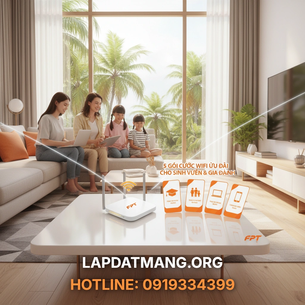 Lắp Mạng FPT Trà Vinh: 5 Gói Cước Wifi Ưu Đãi Cho Sinh Viên & Gia Đình - 2025 2 Lắp mạng FPT Trà Vinh - FPT Trà Vinh hiện có phủ sóng tại những khu vực nào?