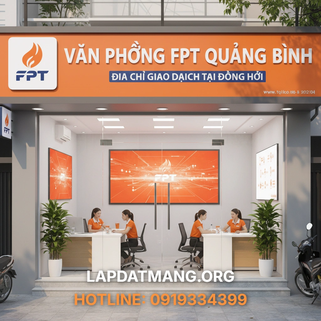 Văn phòng FPT Quảng Bình - Các dịch vụ chính tại văn phòng FPT Quảng Bình là gì và cách đóng cước, báo hỏng ra sao?