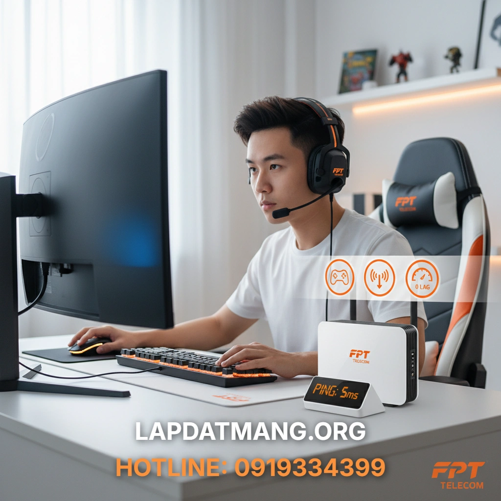 Wifi cho Game thủ - Gói Wifi FPT nào giúp game thủ có ping thấp, không giật lag?